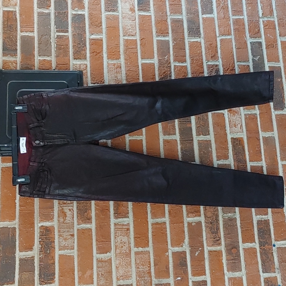 MNG Coated Skinny Stretch Jeans Size 8